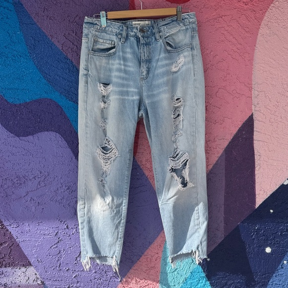 Garage Denim - Garage size 11 Distressed Light Blue Women's Jeans